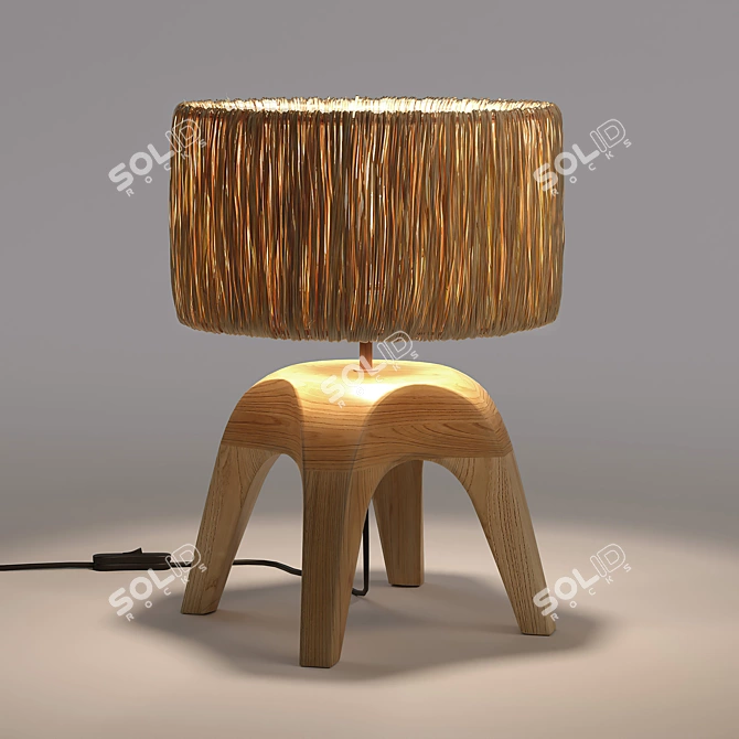 Minimalist Natural Leonti Lamp 3D model image 3