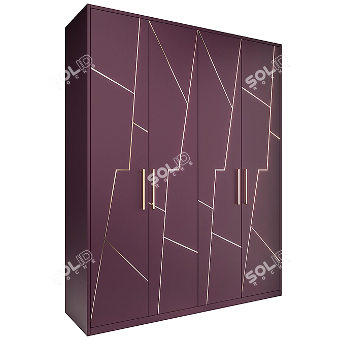 Contemporary Cento Wardrobe 3D model image 1