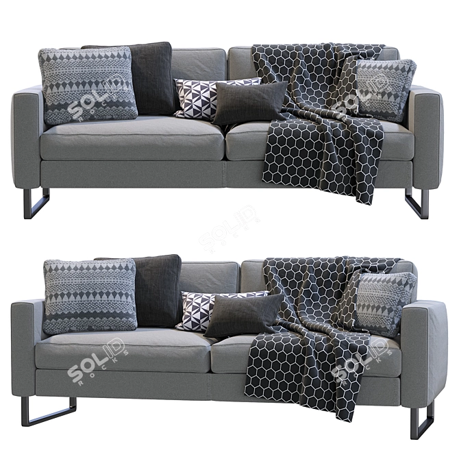 Ultra-Mod Elegance Sofa 3D model image 2