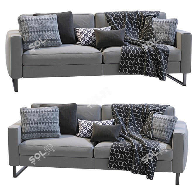 Ultra-Mod Elegance Sofa 3D model image 3