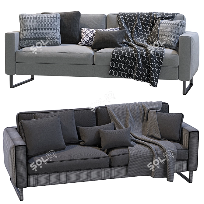 Ultra-Mod Elegance Sofa 3D model image 5