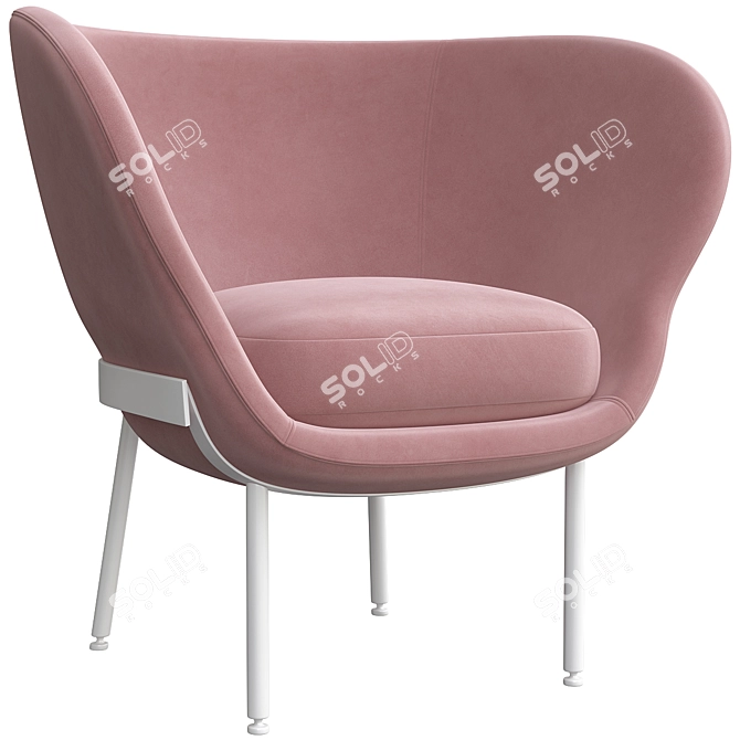 Elegant Armada Lounge Chair 3D model image 6