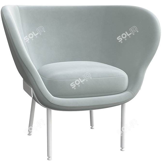 Elegant Armada Lounge Chair 3D model image 7