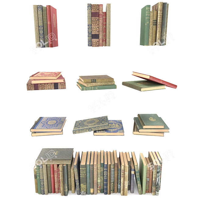 Antiquarian Book Collection - 37 Covers 3D model image 1