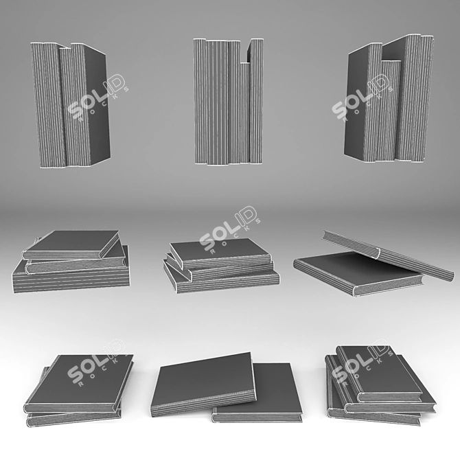 Antiquarian Book Collection - 37 Covers 3D model image 4