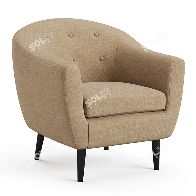 Retro-Inspired Klorey Chair 3D model image 3