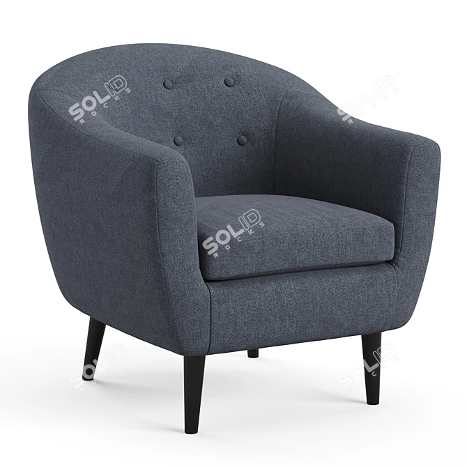 Retro-Inspired Klorey Chair 3D model image 4