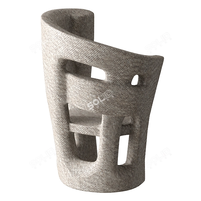 Sculpted Elegance: Laboratorio del Marmo Charlotte Armchair 3D model image 2