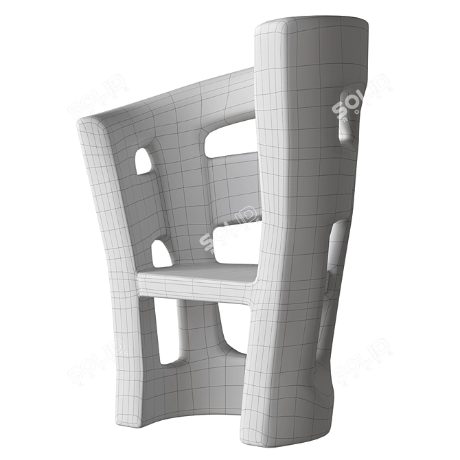 Sculpted Elegance: Laboratorio del Marmo Charlotte Armchair 3D model image 6