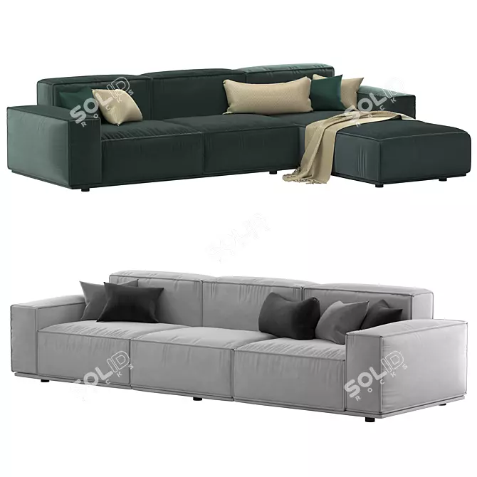 Arflex Marechiaro 3-Seater Sofa: Modern, Stylish & Versatile 3D model image 1