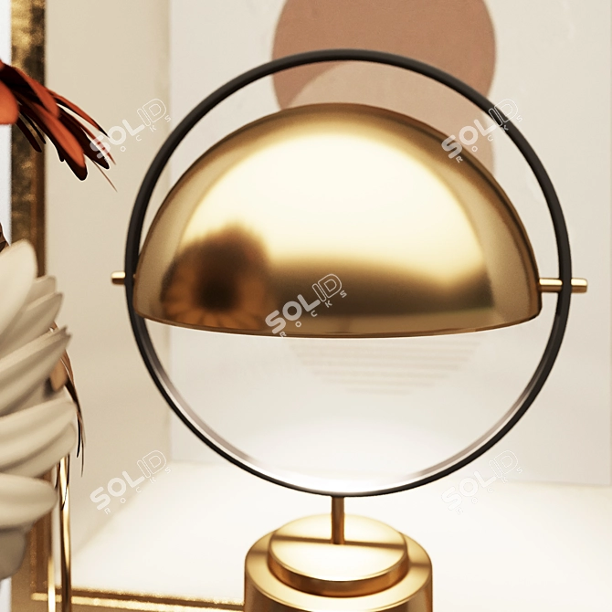 Gold Decoration Set: Elegant and Stylish 3D model image 6