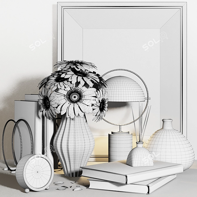 Gold Decoration Set: Elegant and Stylish 3D model image 7