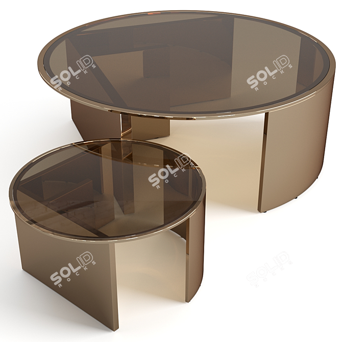 Fendi Casa Constellation Effe Coffee Tables: Luxe and Stylish 3D model image 5