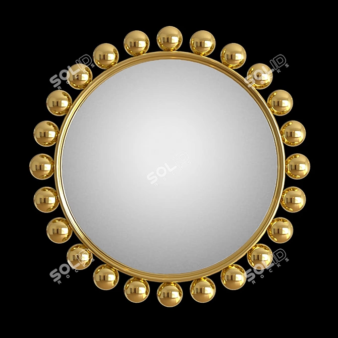 Fornasetti Convex Mirror: Optical Illusion 3D model image 1