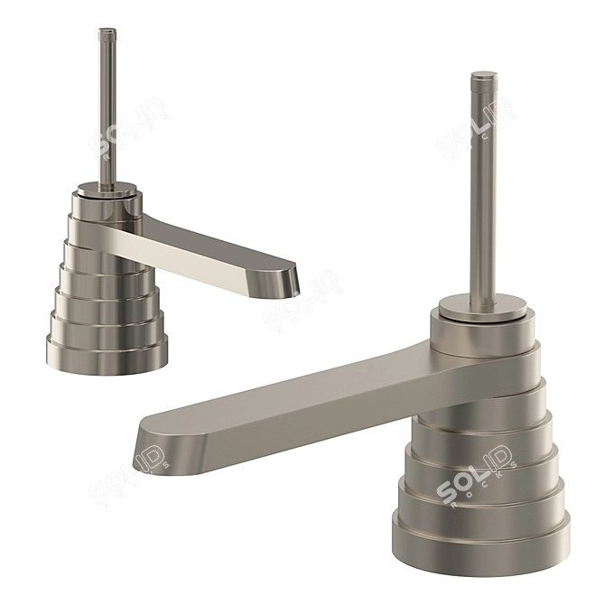 Elegant Stella Titian Washbasin Mixer 3D model image 2