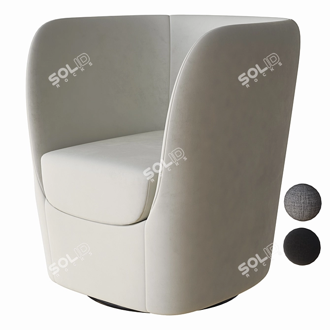 Stylish Opla Armchair by Pianca 3D model image 1