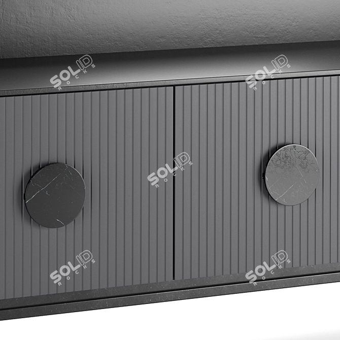 Modern Grey Chest of Drawers 3D model image 5
