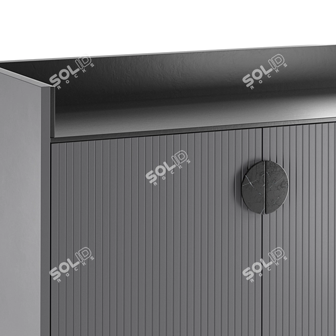 Modern Gray UNO Sideboard 3D model image 3