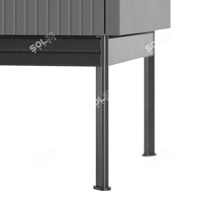 Modern Gray UNO Sideboard 3D model image 4