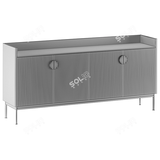 Modern Gray UNO Sideboard 3D model image 5