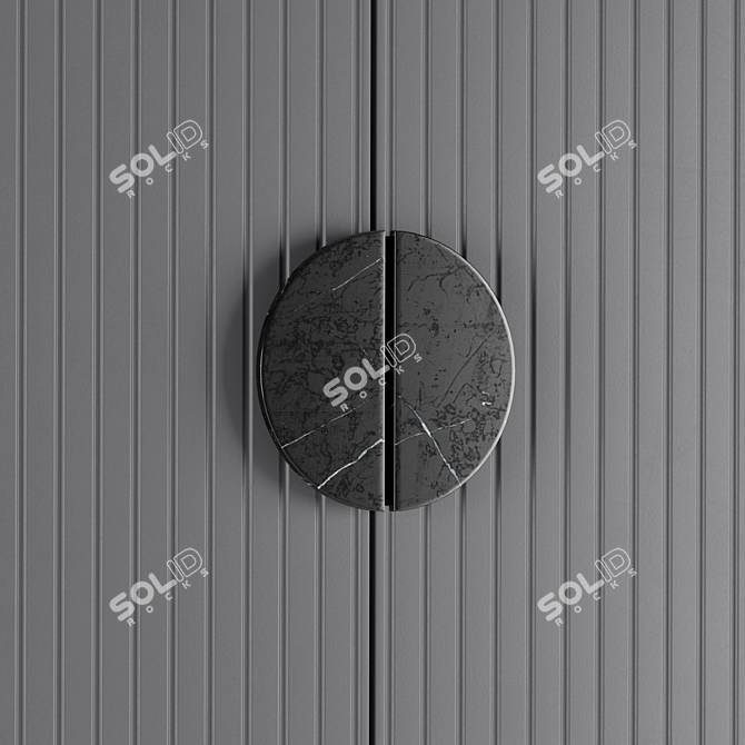 Modern Grey Wardrobe UNO 3D model image 6