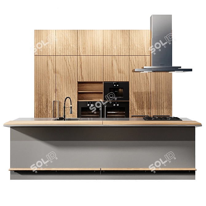 Italian Kitchen27: Stylish Appliances for a Modern Lifestyle 3D model image 1