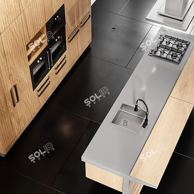 Italian Kitchen27: Stylish Appliances for a Modern Lifestyle 3D model image 6