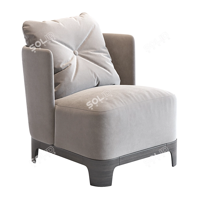 Elegant Keaton Armchair by Meridiani 3D model image 4