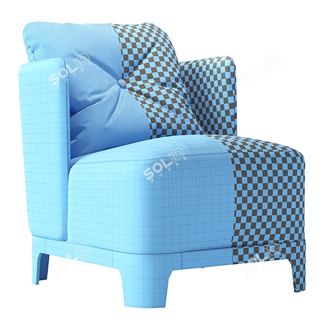 Elegant Keaton Armchair by Meridiani 3D model image 6