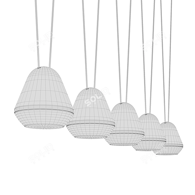 Elegant Eglo Palbieta Pendant Lamps 3D model image 4