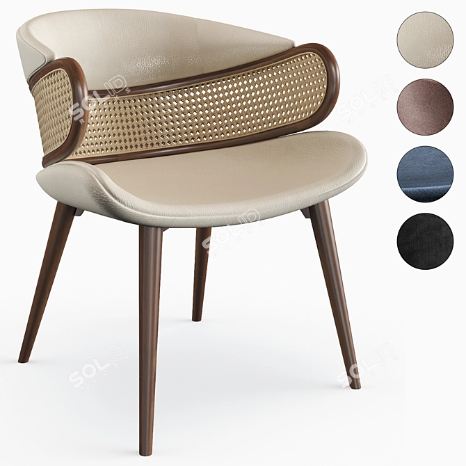 Sophisticated Mudhif Dining Chair 3D model image 1