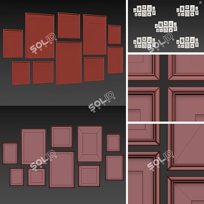 Modern Frames Set -276 3D model image 5