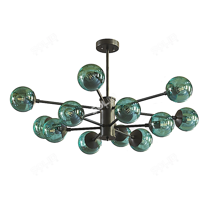 Elegant Crystal Chandelier 3D model image 1