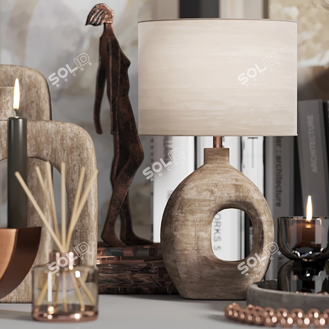 Boho Bliss Decorative Set 3D model image 4