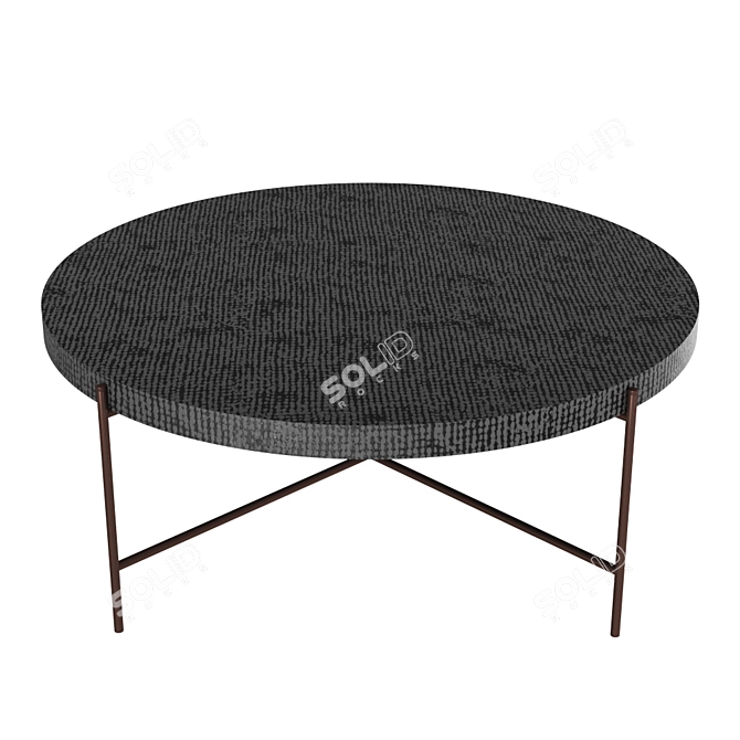 Eichholtz Nikos Coffee Table: Modern Bronze Metal, 40cm Height, 105cm Diameter 3D model image 1