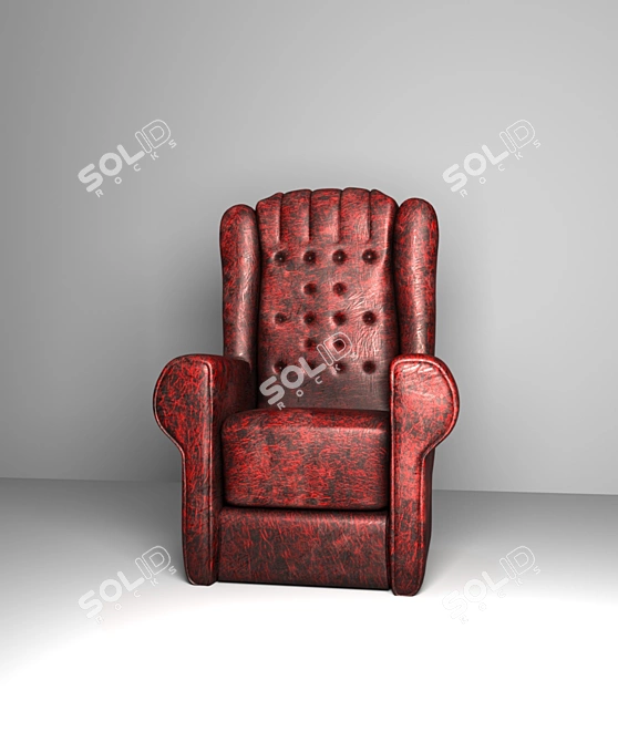 Cozy Nest Armchair 3D model image 1