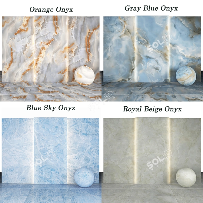 Onyx Collection: Elegant Marble Textures 3D model image 2