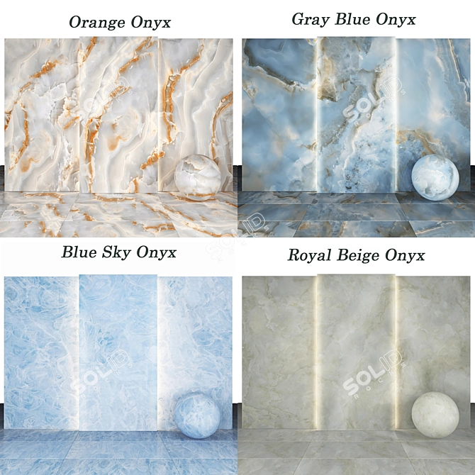 Onyx Collection: Elegant Marble Textures 3D model image 3