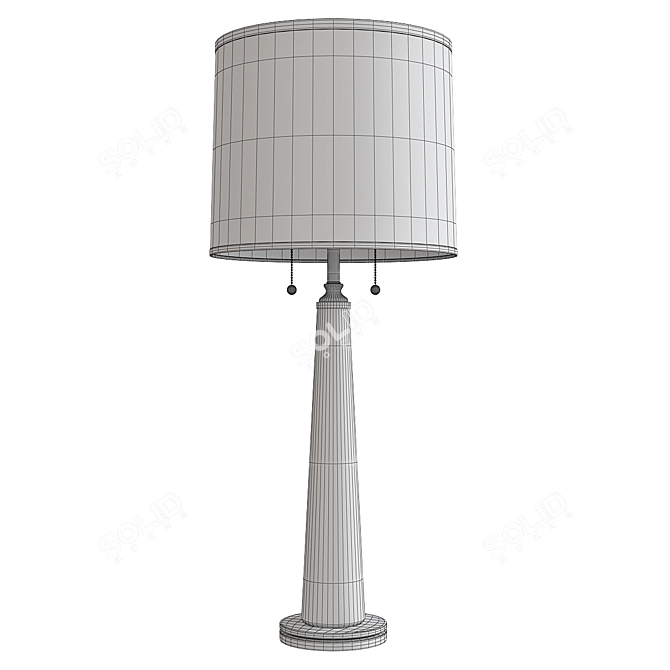 Elegant Bubble Glass Table Lamp 3D model image 2