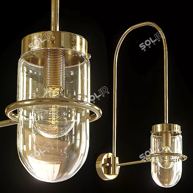 Art Deco 14 Studio Light 3D model image 1