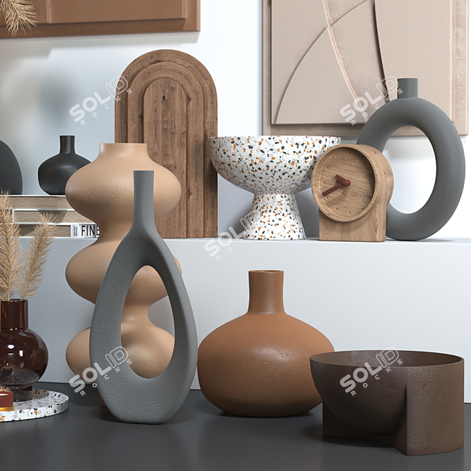 Elegant Decor Set 77 3D model image 3