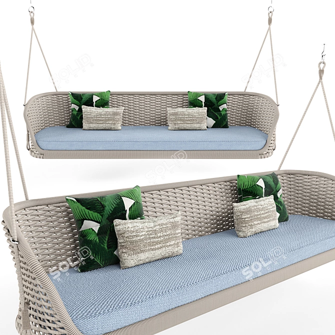 2 Seater Hanging Chair by Atmosphera 3D model image 1