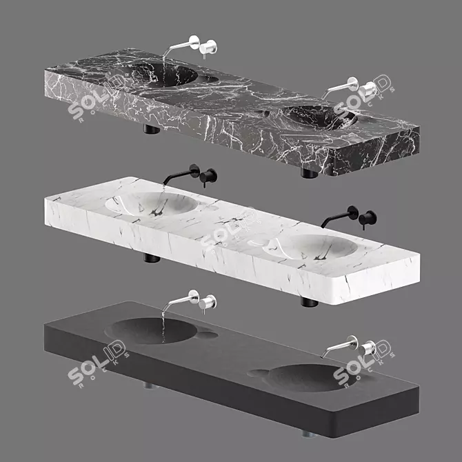 Minimalist Wall Mounted Vessel 3D model image 1