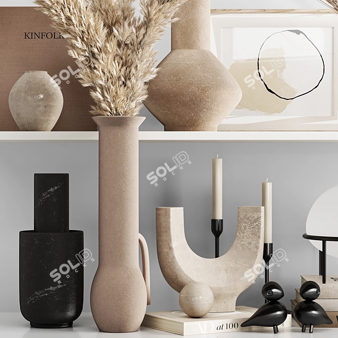 Elegant Home Decor Set 3D model image 3