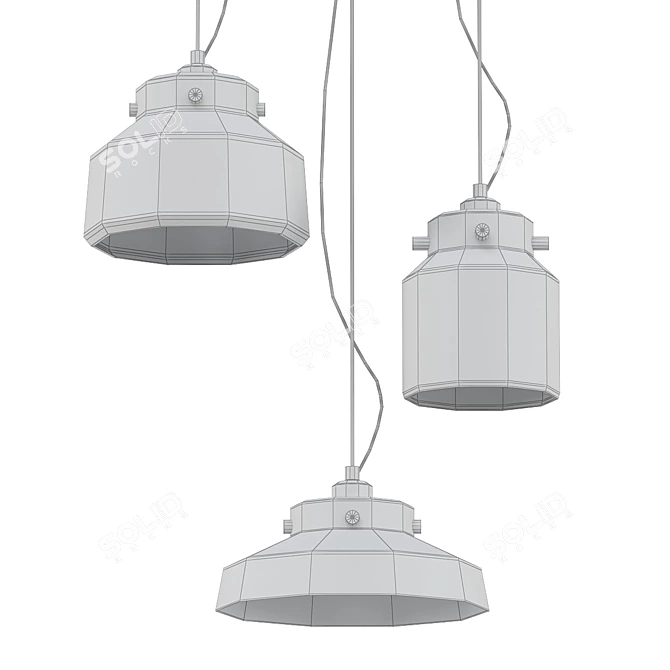 Modernistic Design Ziel Lamps 3D model image 2