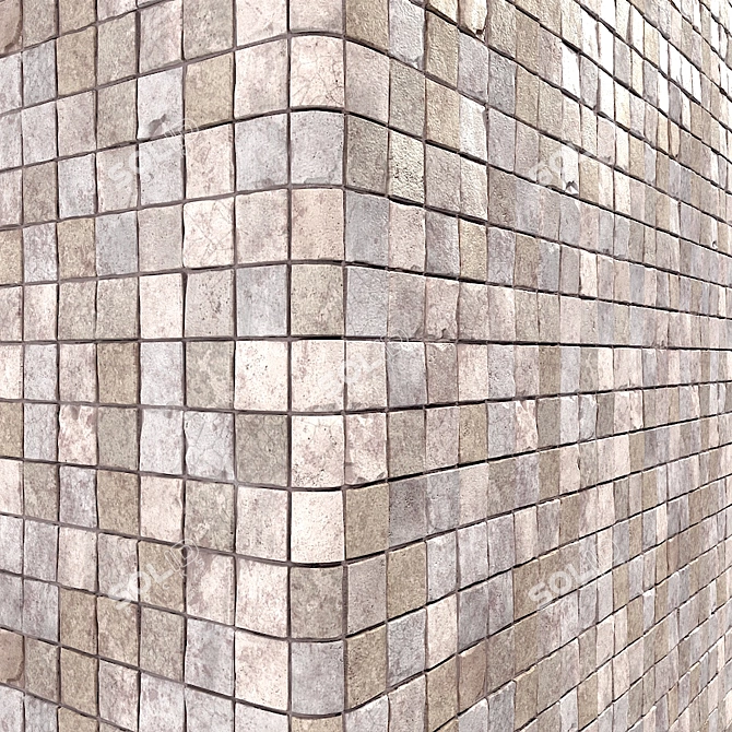 Seamless Wall Brick Design PBR 3D model image 4