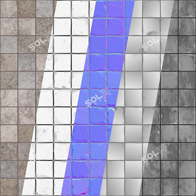 Seamless Wall Brick Design PBR 3D model image 5