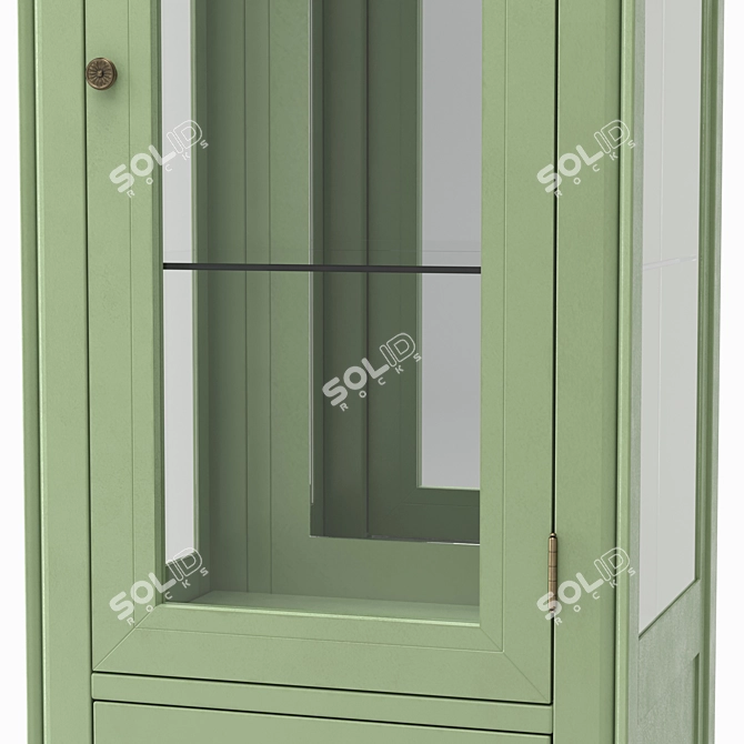 Sleek Glass Showcase Cabinet 3D model image 4