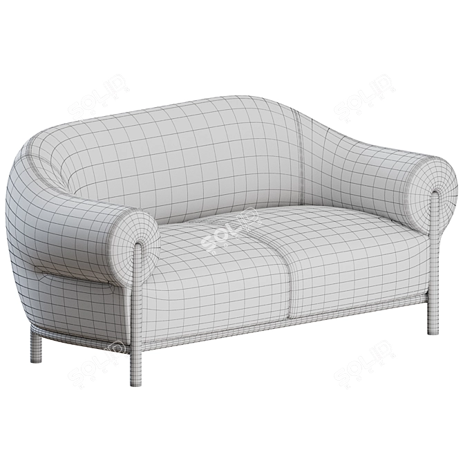 Modern Fender 2 Seater Sofa 3D model image 4