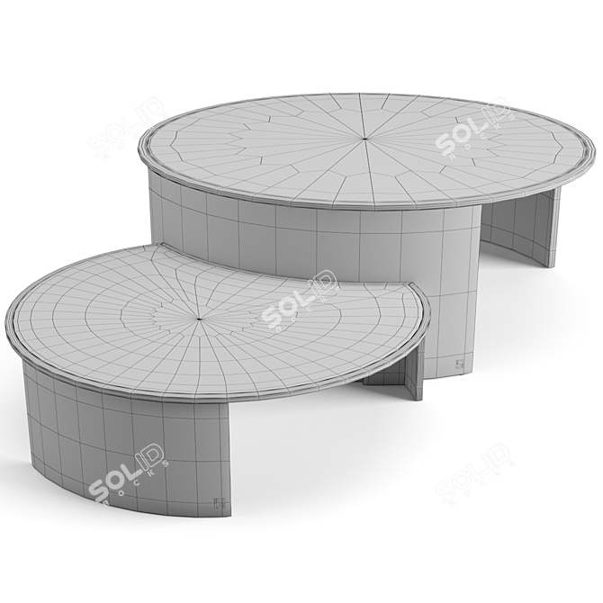 Elegant Fendi Casa Coffee Tables 3D model image 3